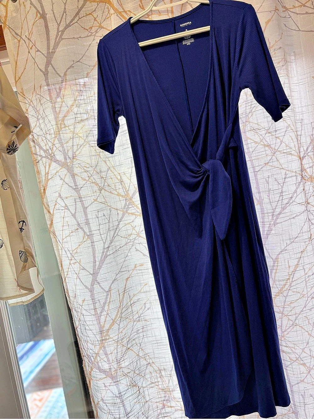 Sonoma Maxi Wrap Dress in Blue Size Medium